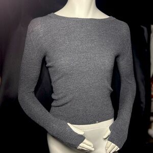 Wilfred Gray Long Sleeve Knit Top
